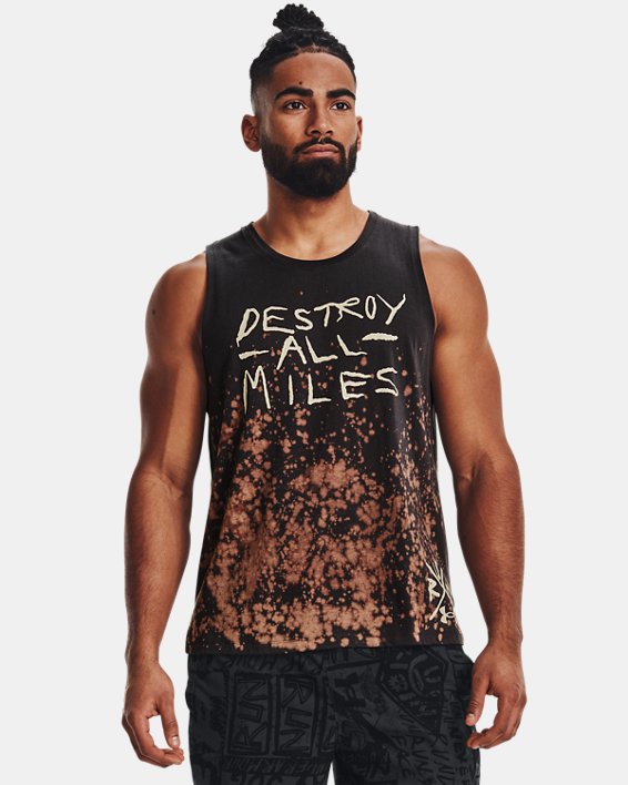 Camiseta sin mangas UA Destroy All Miles para hombre, Gray, pdpMainDesktop image number 0